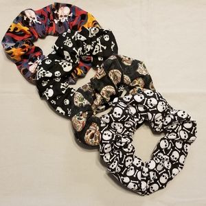 Handmade Scrunchies - Skull Set
